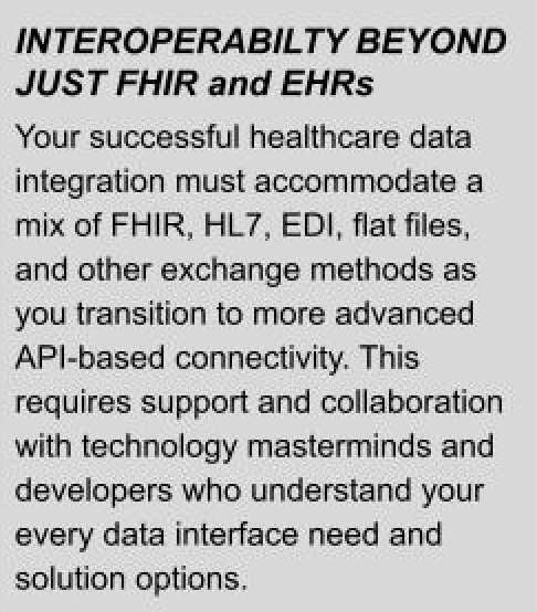 Interoperability is more than FHIR and EHRs